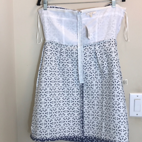 NWT Under Skies Strapless Blue & White Dress - Picture 6 of 13